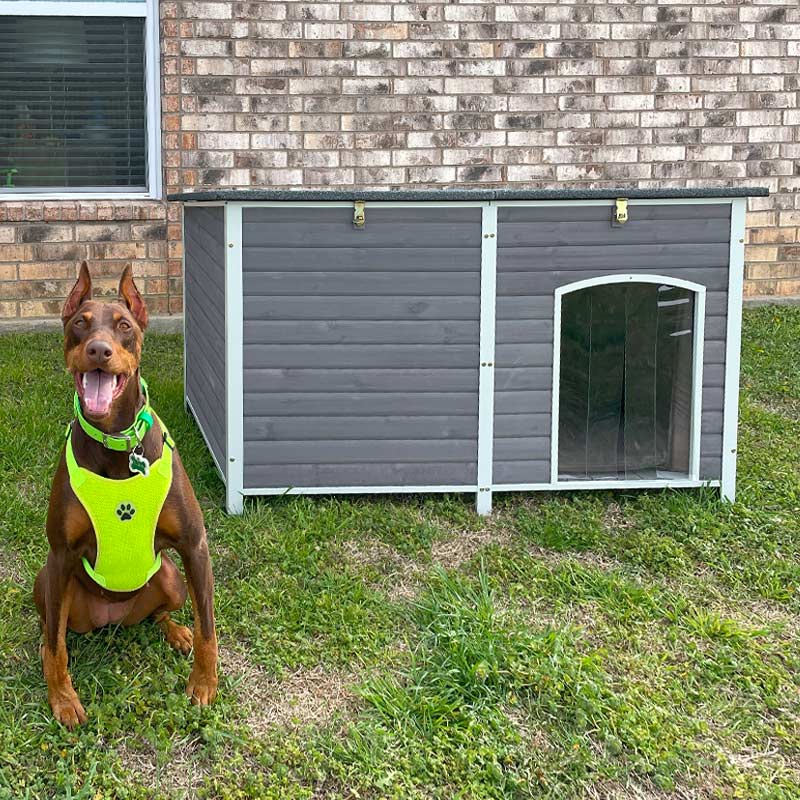 Aivituvin-AIR63/64-IN 59.1"L Extra Large Insulated Dog House| Soft Liner Inside