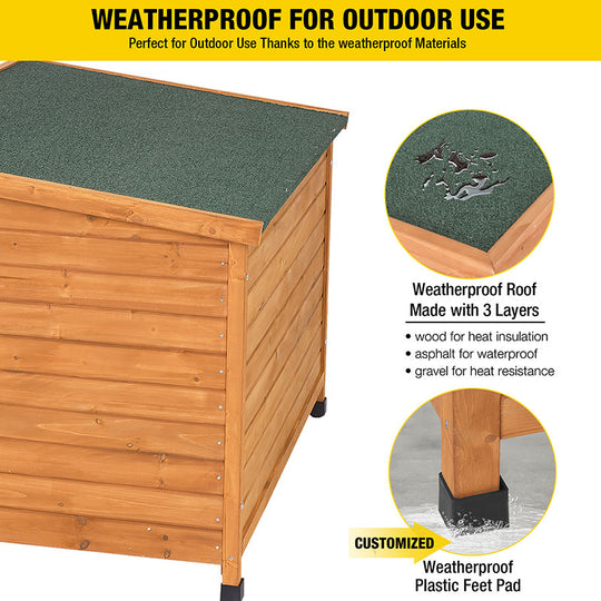 Aivituvin-AIRUK76 Outdoor Heavy Duty Dog Crates House| Anti-Chewing Door