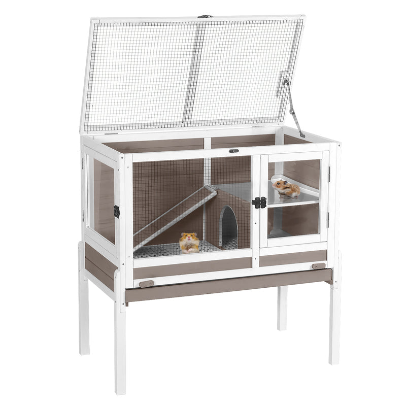 Aivituvin-AIR53-DG/WZ Wooden Hamster Rabbit Cage| Anti-Chew Design