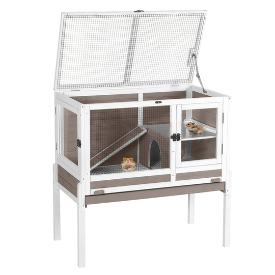 Aivituvin-AIR53-DG/WZ Wooden Hamster Rabbit Cage| Anti-Chew Design