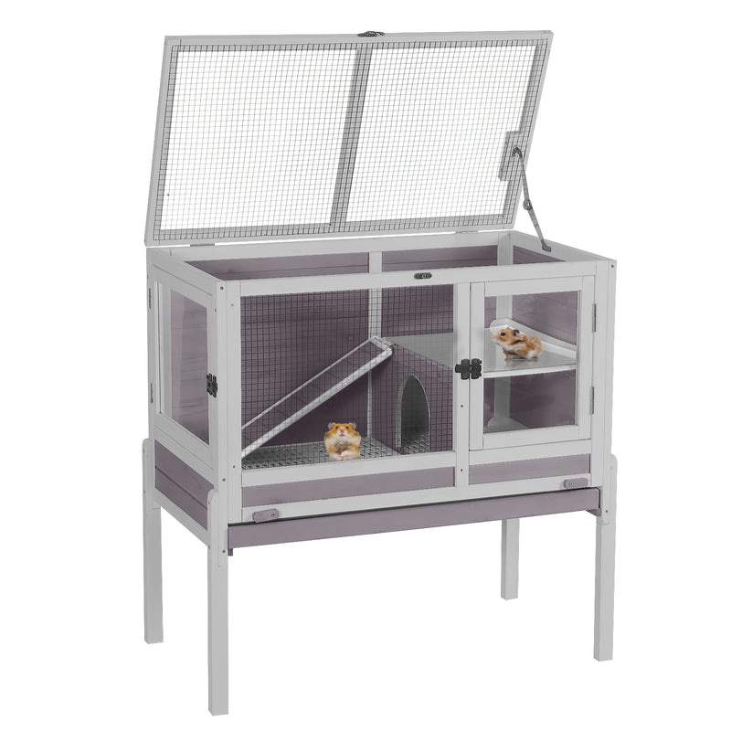 Aivituvin-AIR53-DG/WZ Wooden Hamster Rabbit Cage| Anti-Chew Design