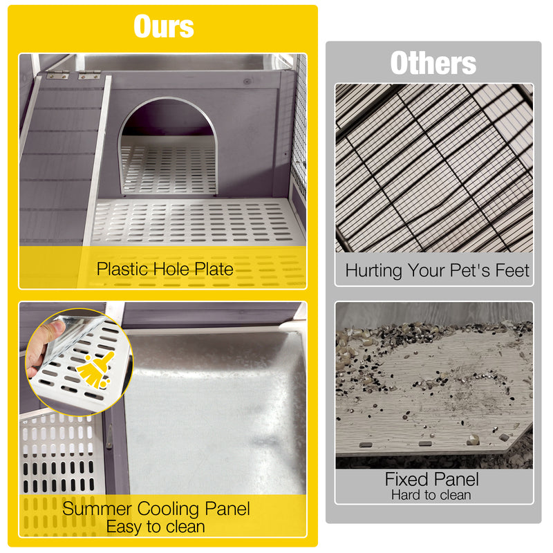 Aivituvin-AIR53-DG/WZ Wooden Hamster Rabbit Cage| Anti-Chew Design