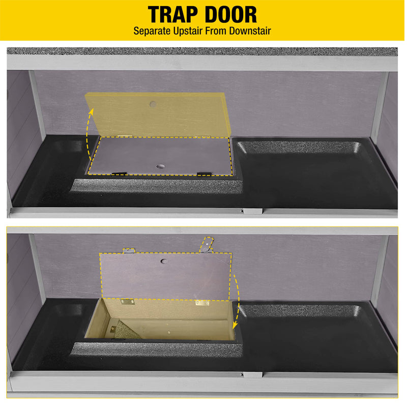 Aivituvin AIR77-UK Outdoor Indoor Bunny Hutch With Wheels