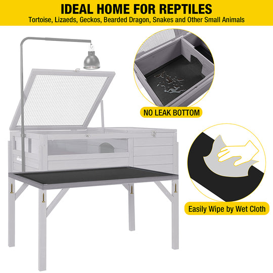 Aivituvin-AIR70 Wooden Tortoise House | Large Turtle Habitat with Legs