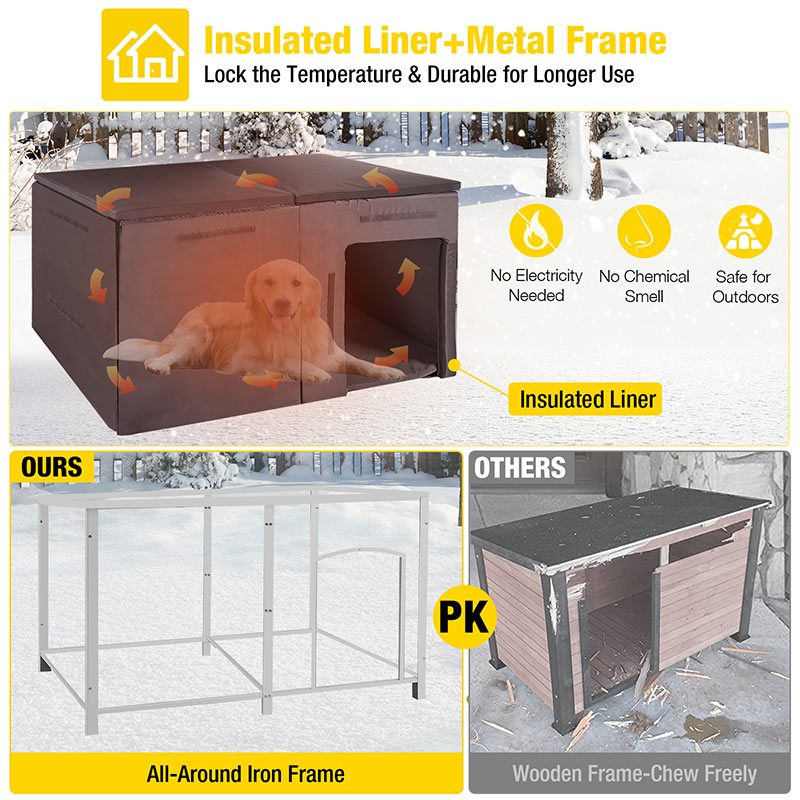 Aivituvin-AIR63/64-IN Extra Large Insulated Dog House| Soft Liner Inside