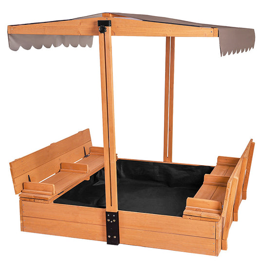 Aivituvin-GUT05/08-UK Kids Sandbox With Cover and Bench
