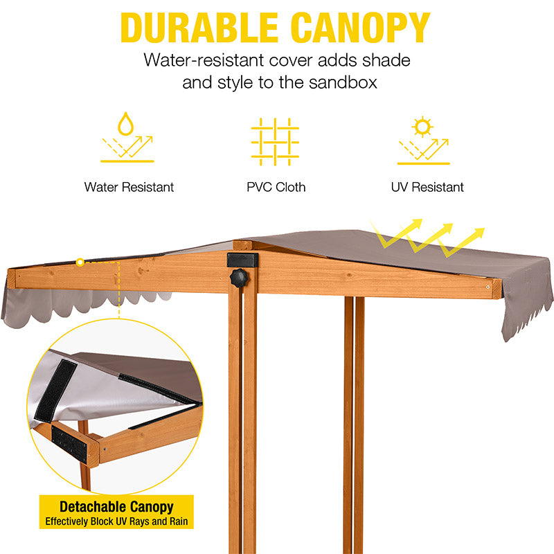 Aivituvin-GUT05/08-UK Kids Sandbox With Cover and Bench