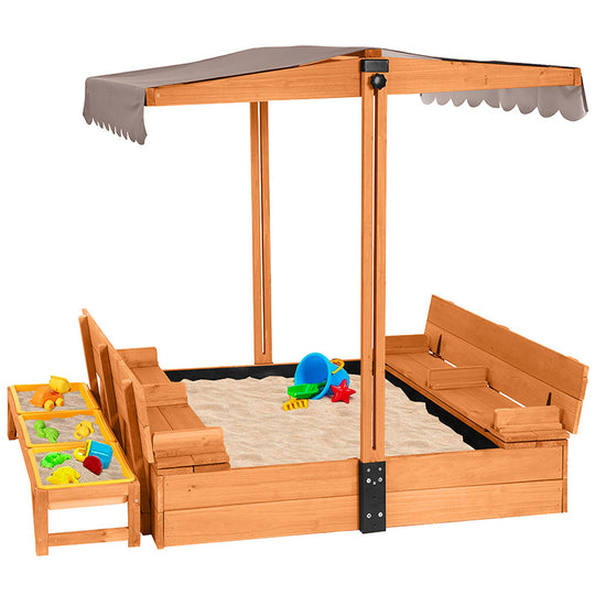 Aivituvin-GUT05/08-UK Kids Sandbox With Cover and Bench