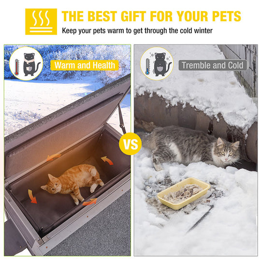 Aivituvin-AIR33-IN Insulated Cat House for Feral Cats| Warm Liner Inside