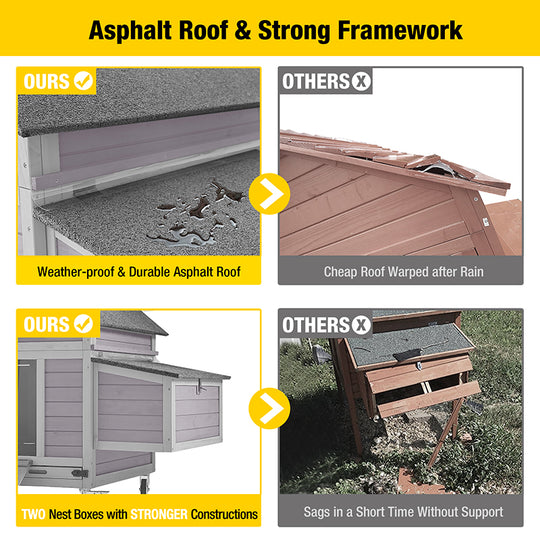 AIR67-Aivituvin Large Chicken Tractor for 2-4 Chickens