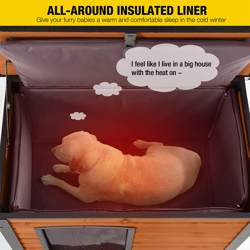 Aivituvin-AIR73/74-IN Medium Insulated Outdoor Dog House| Liner Inside