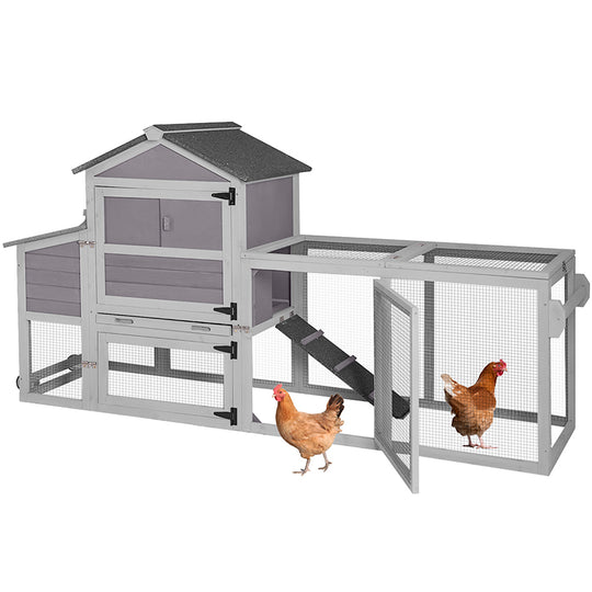 Aivituvin Mobile Chicken Tractor AIR72, Chicken Coop for 2-3 Chickens,12.33ft²