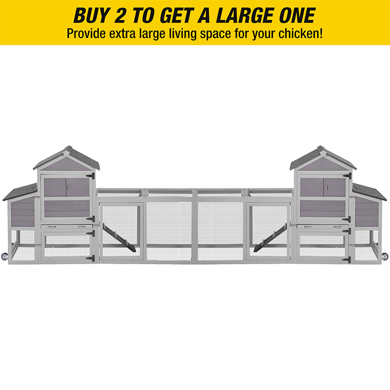 Aivituvin-AIR72-UK Mobile Chicken Tractor for 2-3 Chickens( Inner Space 12.33ft²)