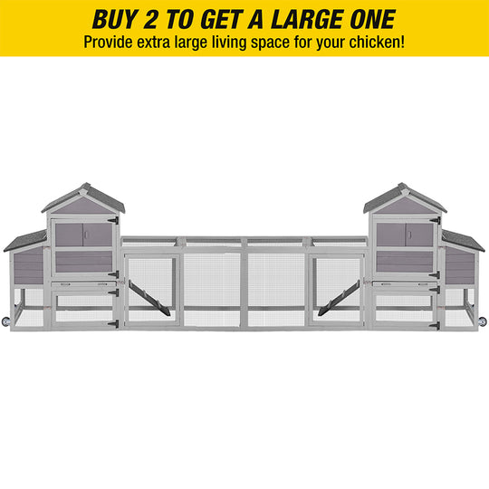 Aivituvin-AIR72-UK Mobile Chicken Tractor for 2-3 Chickens( Inner Space 12.33ft²)