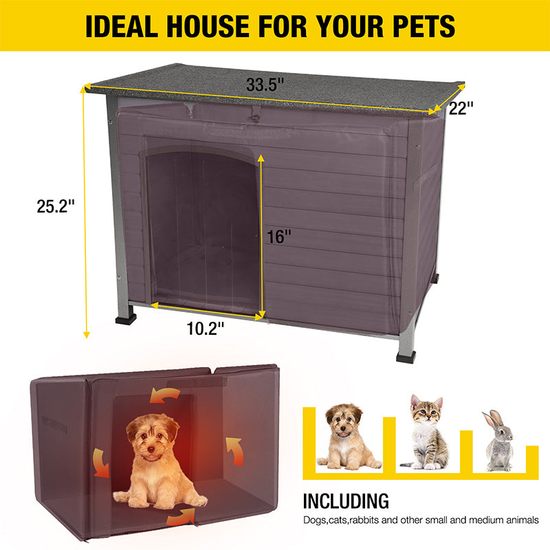 Aivituvin-AIR73/74-IN Medium Insulated Outdoor Dog House| Liner Inside
