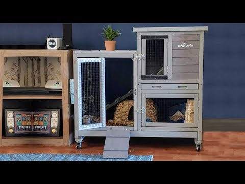 Aivituvin-AIR10-UK Outdoor and Indoor Bunny Hutch (Inner Space 8.3ft²)