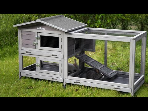 Aivituvin-AIR19-UK Indoor Outdoor Rabbit Hutch | Bunny Cage (Inner Space 9.6ft²)