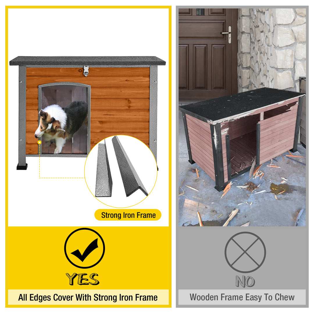 Aivituvin-AIR74 Wooden Heavy Duty Dog Crates House| Strong Iron Frame