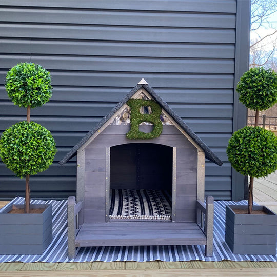 Aivituvin-AIR80 Outdoor Dog House with Porch| Strong Iron Frame