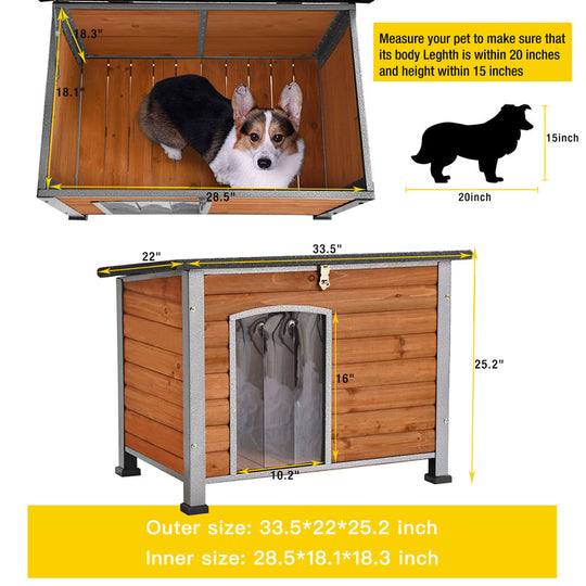 Aivituvin-AIR74 Wooden Heavy Duty Dog Crates House| Strong Iron Frame